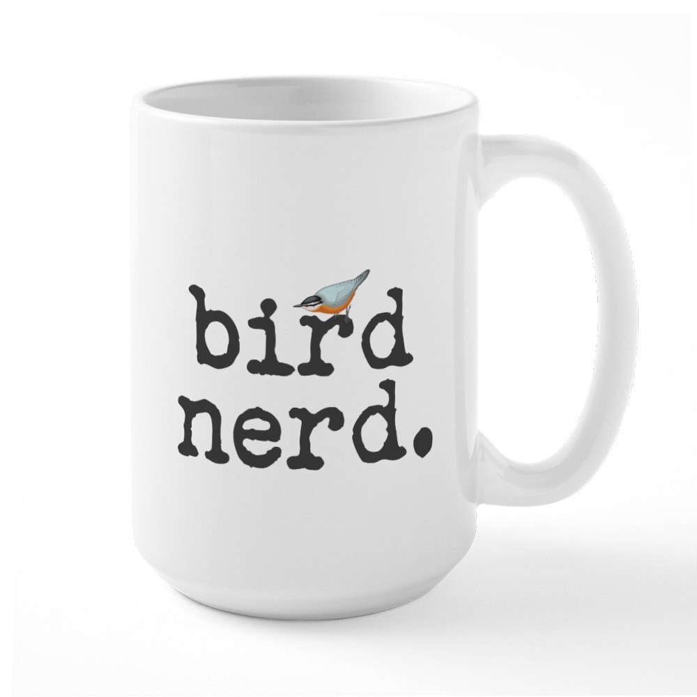 CafePress Bird Nerd. Coffee Mug, Large 15 oz. White Coffee Cup (1690033535)