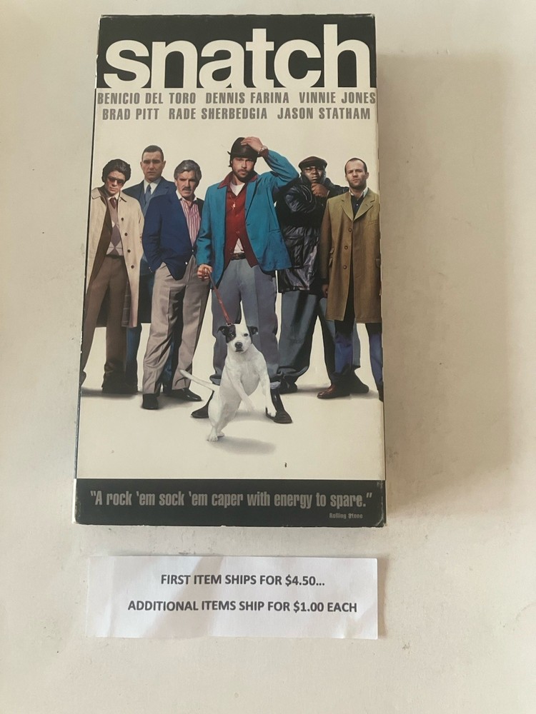 VHS Tape   Snatch - Brad Pitt     $3.00      Shipping $4.50/$1.00