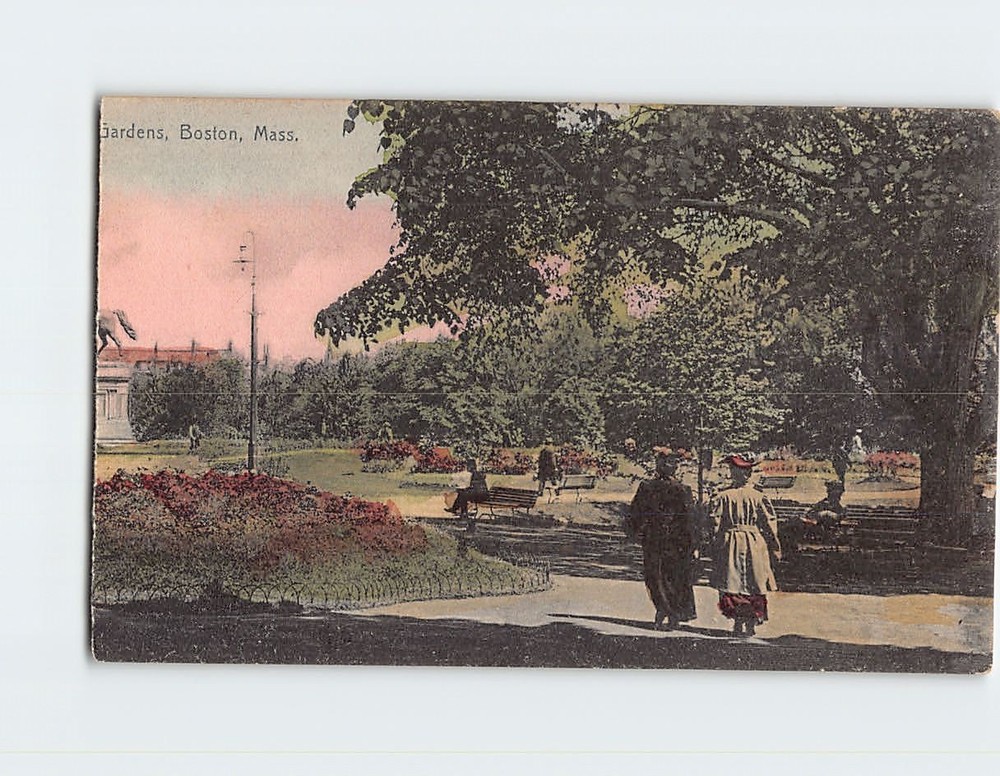 Postcard Public Gardens Boston Massachusetts USA North America