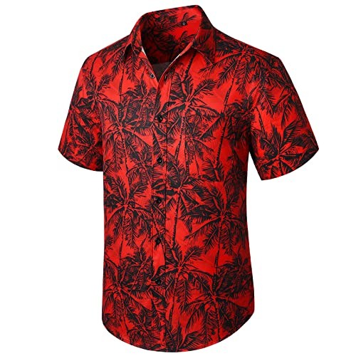 Casual Tropical Printed Hawaiian Shirt Summer Beach Vacation