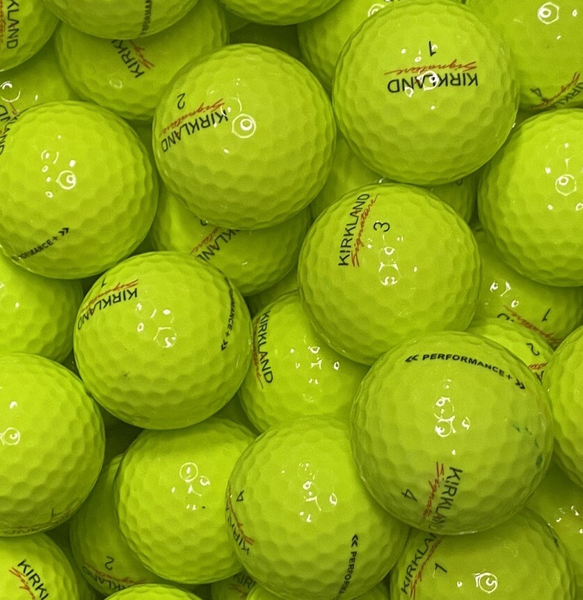 50 Kirkland Signature Performance+ Used Yellow Golf Balls 5A/ 4A