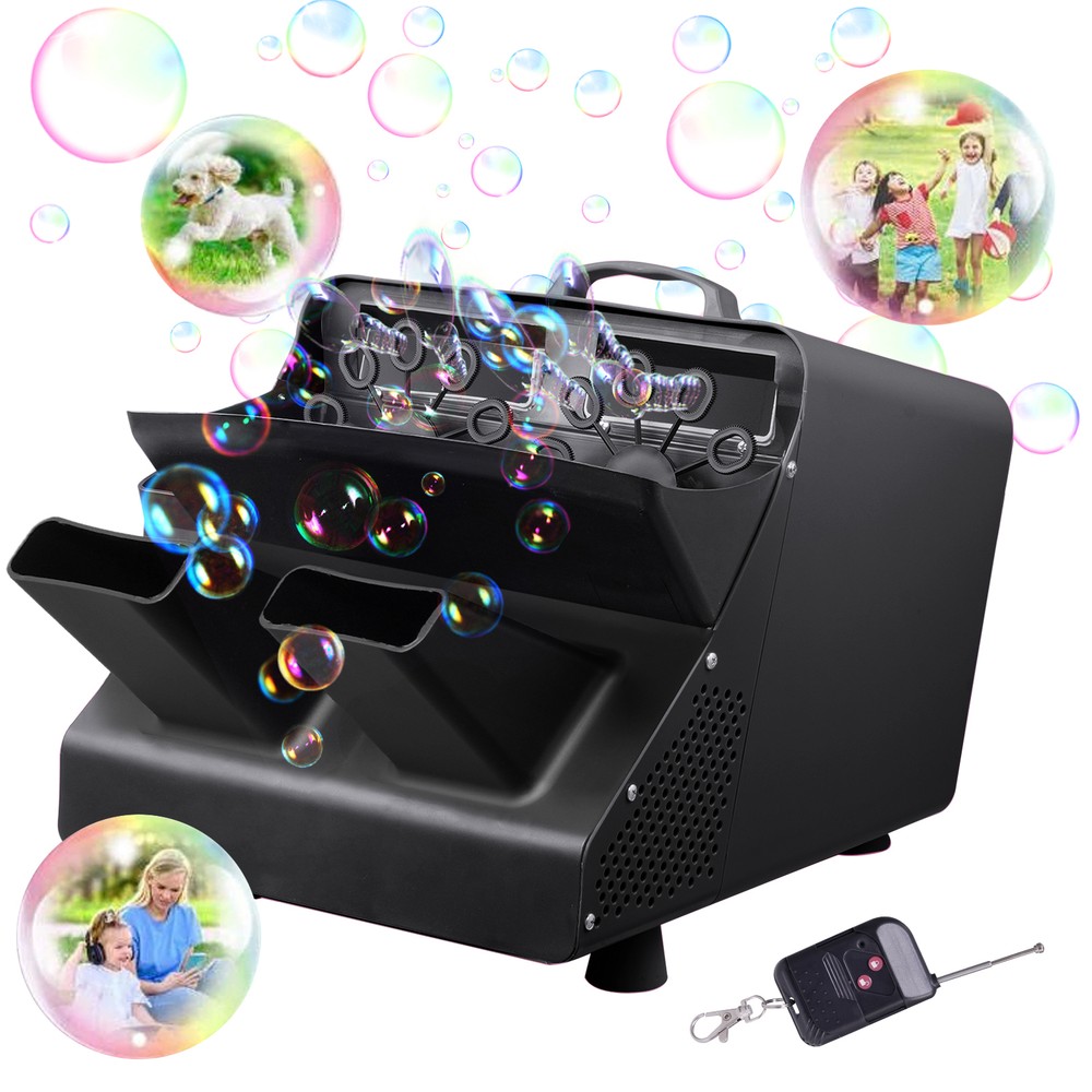Automatic Bubble Machine Professional Big Automatic Bubble Maker Black US Plug-