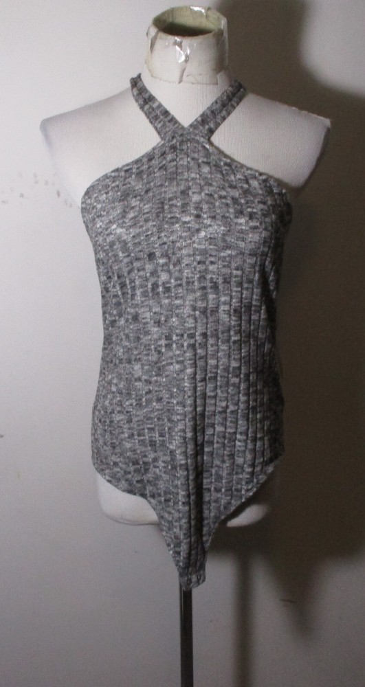 EXPRESS Gray Sleeveless Body Top Women's Size L NWT