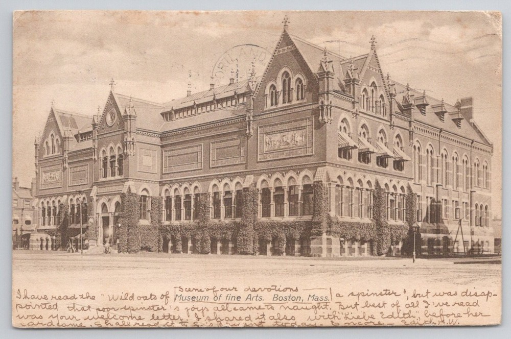 1906 Museum of Fine Arts Boston MA Postcard S. Langsdorf & Co. Posted