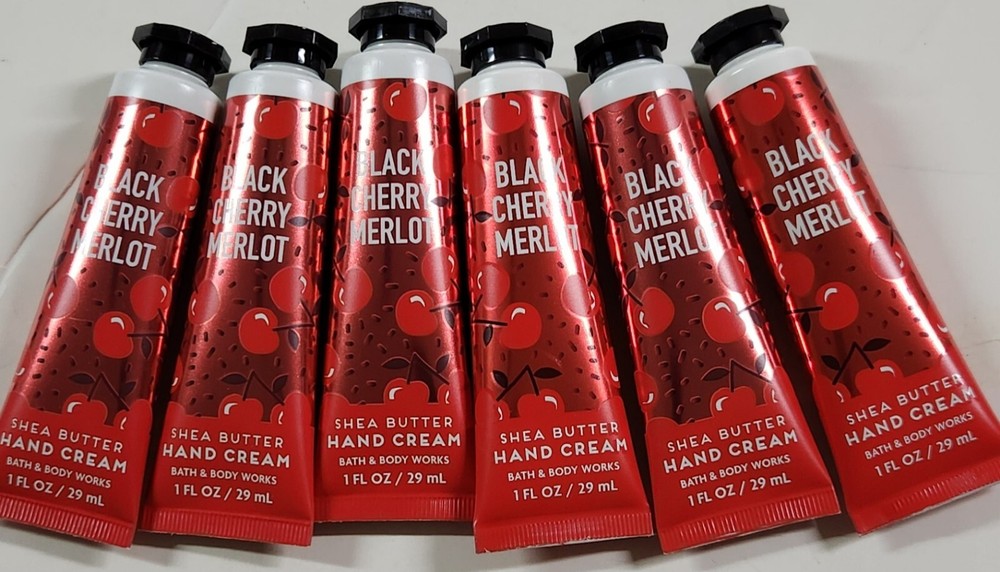 Black Cherry Merlot Shea Butter Hand Cream Lotion Travel Size 1oz 6-Pack