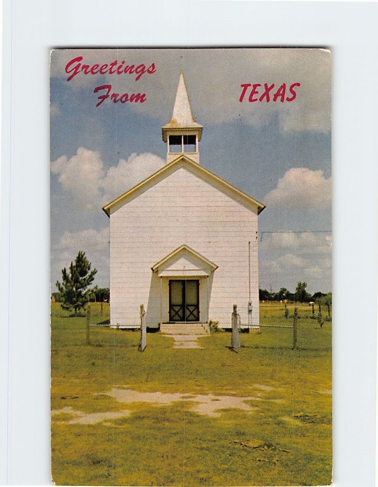 Postcard Texas Oldest Protestant Church Greetings from Texas USA