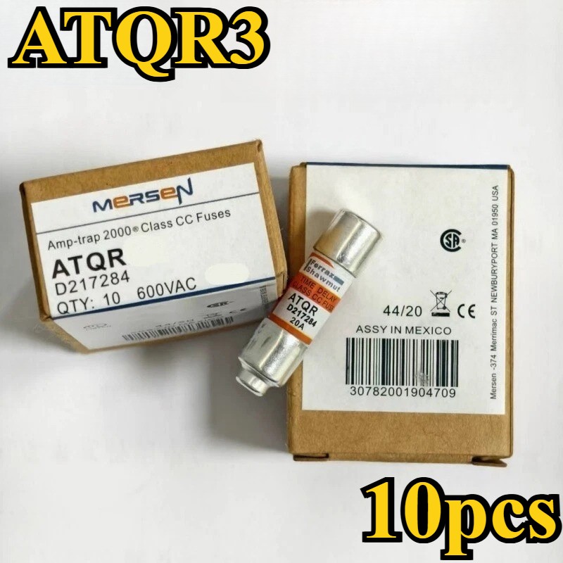 ATQR3 10PCS Ferraz Shawmut ATQR3 ATQR-3 3A 600V TIME DELAY Fuse  Fast Shipping