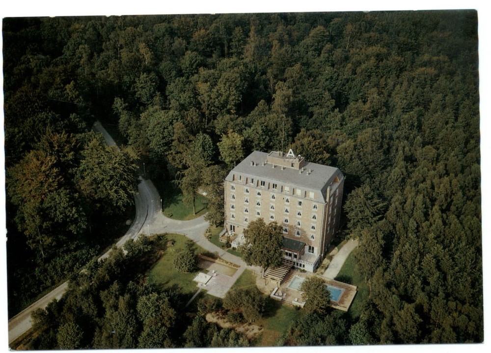 Belgium Brussels Hotel Amigo pool aerial view ~ postcard sku261