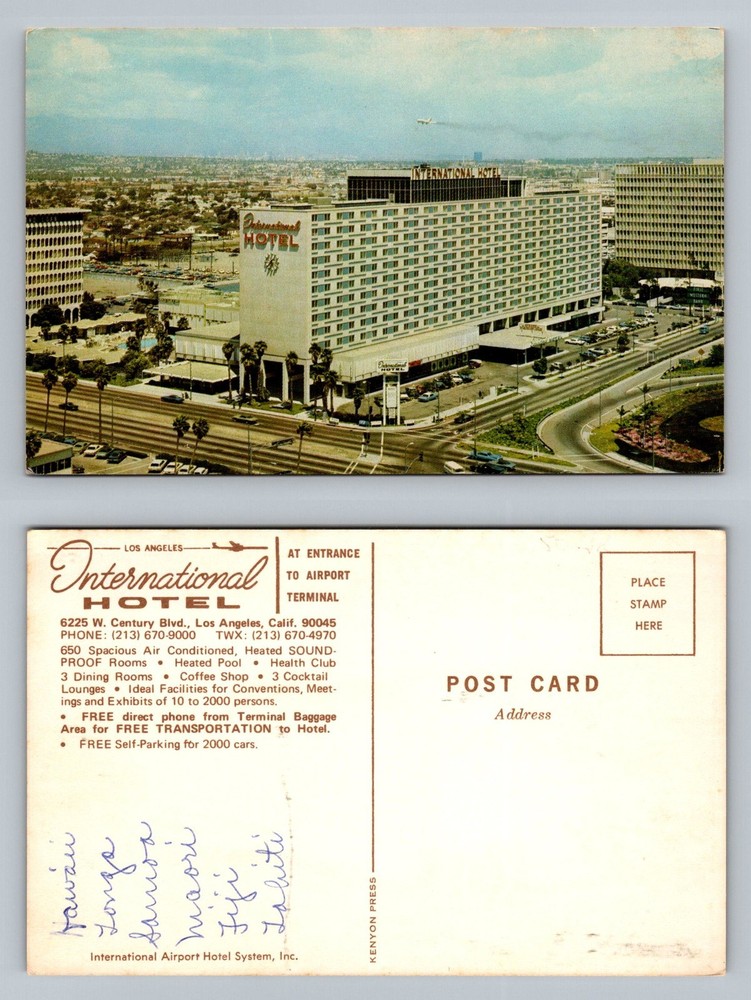 Los Angeles, CA-California International Hotel Airport Terminal Vintage Postcard