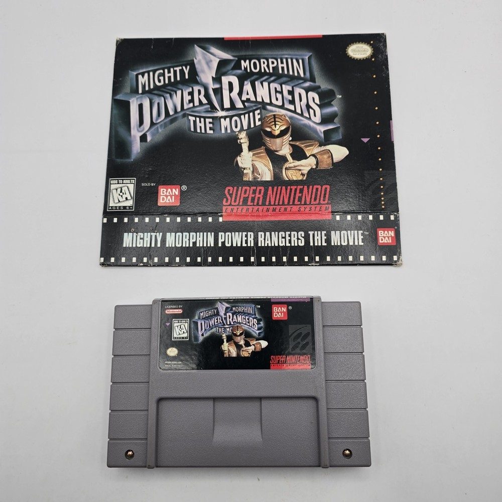Mighty Morphin Power Rangers: The Movie (SNES, 1995) Game, Box, Tray (No Manual)