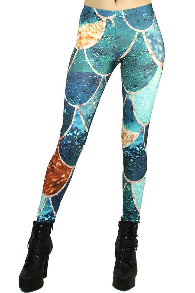 Graphic Print Abstract Nature Leggings-image