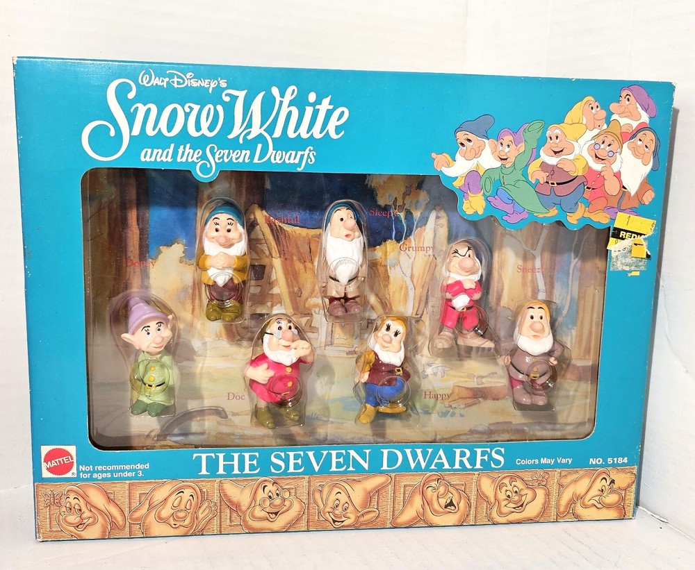 1993 Snow White SEVEN DWARFS 😁 7 Figure Set #5184 SEALED Vintage Disney