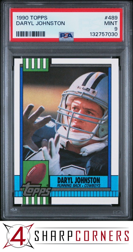 1990 Topps #489 Daryl Johnston Rc Cowboys Psa 9Get unbeatable industry-low consignment rates at 4SC!