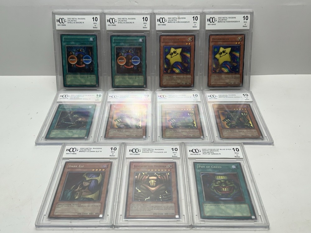 Vintage Yugioh Lot - 11x LOB MRD Cards Including Pot of Greed BCCG 10