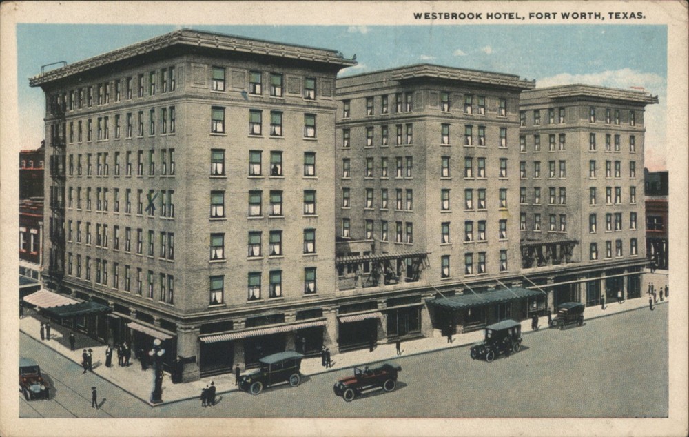 Fort Worth, Texas TX Westbrook Hotel Superior, WI Original Vintage Postcard
