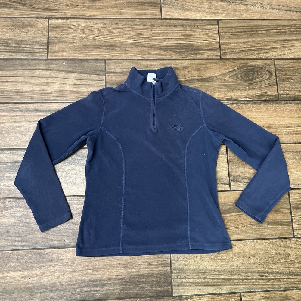 The North Face Women’s Quarter Zip Pullover Medium Navy Fleece