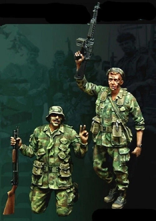 Unpainted 1/35 US Navy Seals Vietnam War Resin Figure Model Kit Unassembled