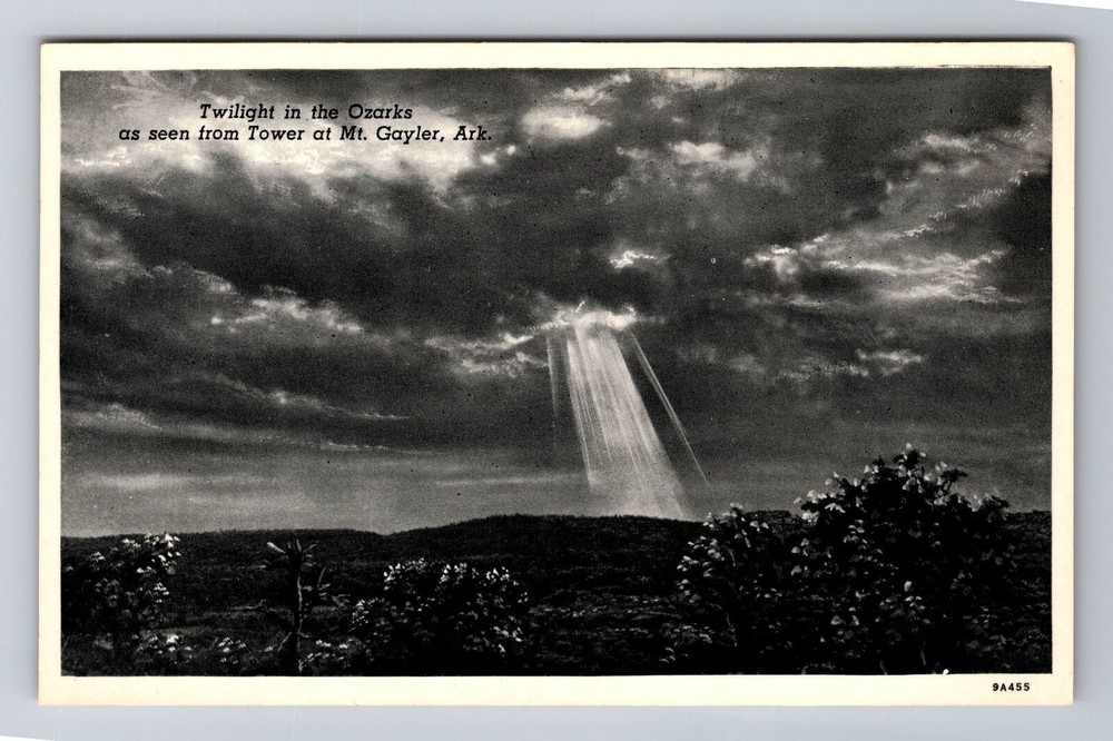 Mount Gayler AR-Arkansas, Twilight In The Ozarks, Antique, Vintage Postcard