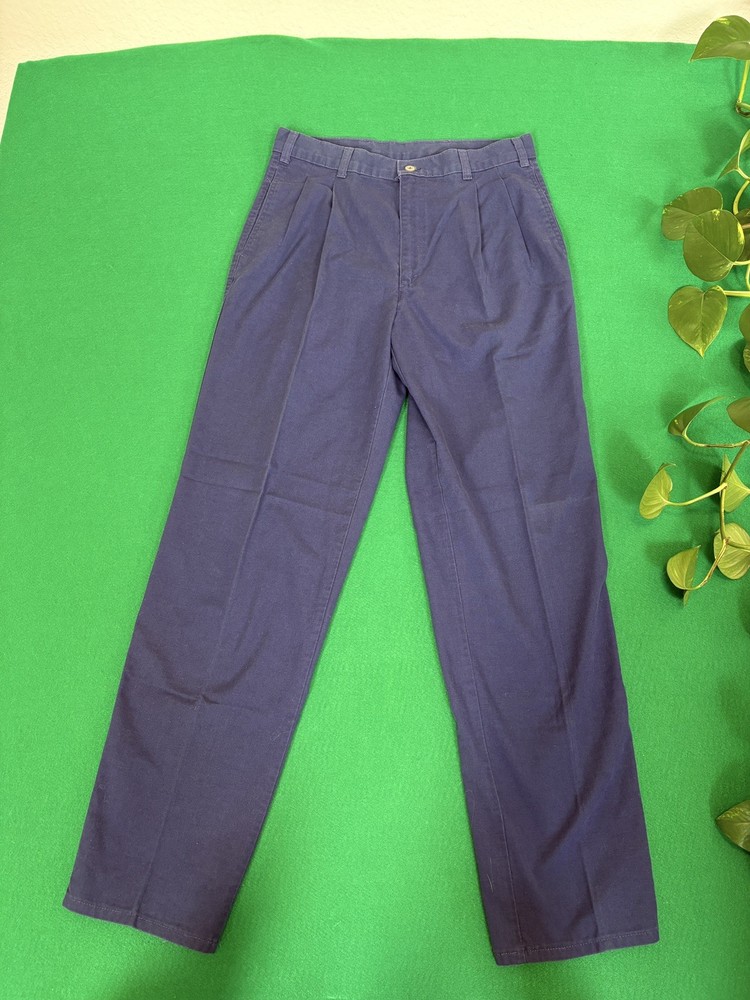 Vintage Levi’s Officer Corps Blue Chinos Men’s 32” x 34” 80’s Pleated Rare