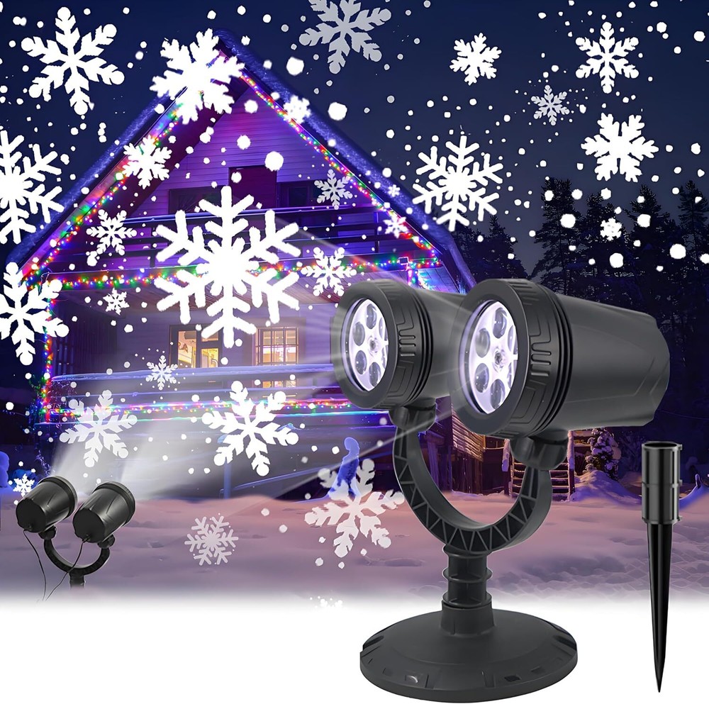 Christmas Projector Lights Outdoor, Snowflake Projector Dynamic Christmas
