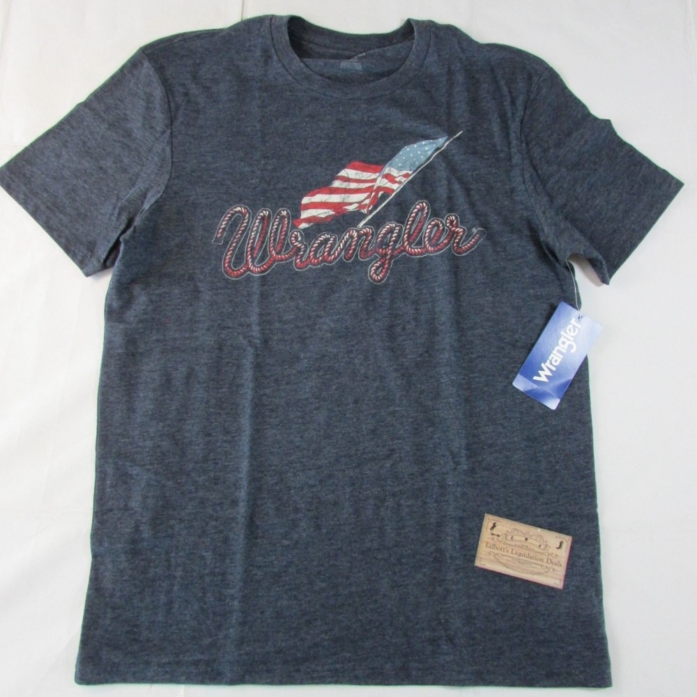 Wrangler Men's Short Sleeve American Flag Logo Graphic T-Shirt
