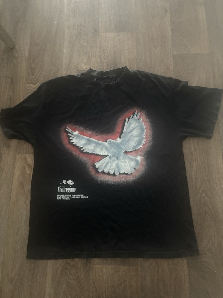 Civil Regime By Darc Sport Varsity Tee XLRG Dove Roses By Concrete