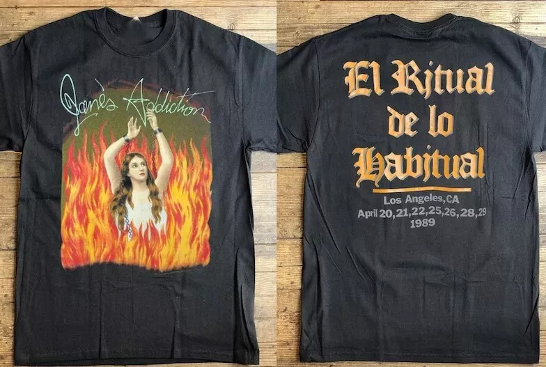 2 sided Jane's Addiction 1989 Ritual De Lo Habitual Tour T-Shirt