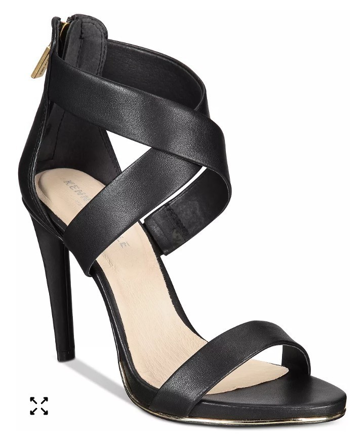 Kenneth Cole Women's Brooke Cross Dress Sandals Size 7M, Black