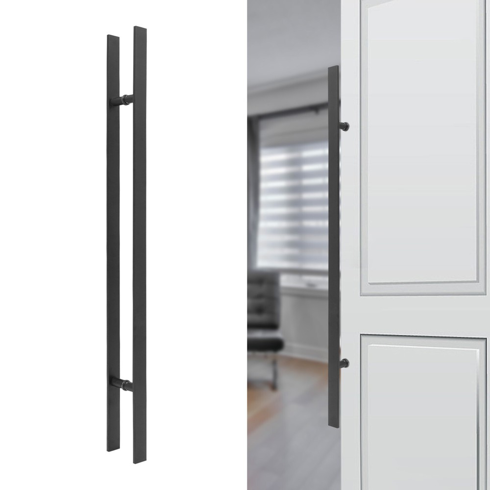 H-Shaped Commercial Door Pull Handles for Sliding Barn Doors Push or Pull Pair