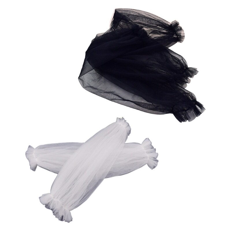 Elastic Bridal Dress Sleeves Removable Formal Dress Puff Cuffs Wedding Supplies