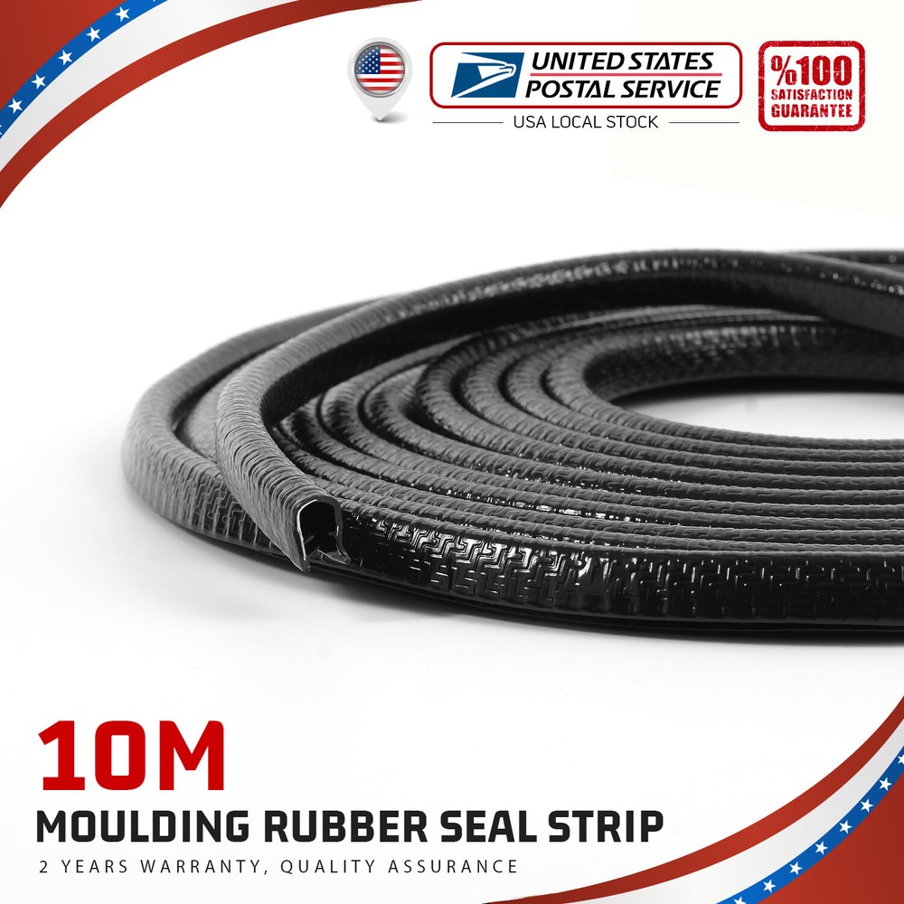 33ft Rubber Car Edge Trim Guard Molding Seal Strip for Audi Honda Protection
