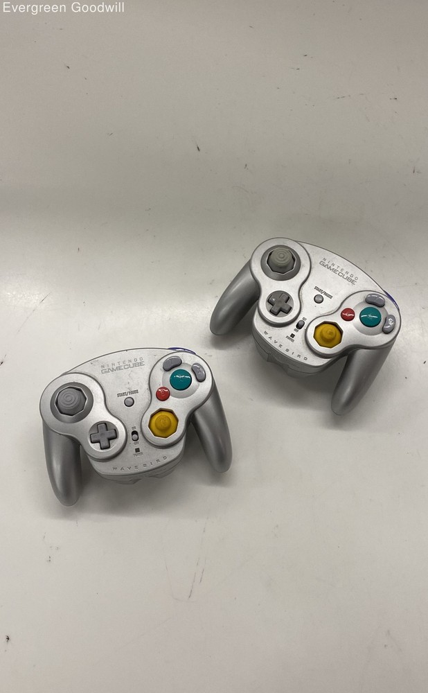 Pair of Nintendo GameCube WaveBird Wireless Controllers