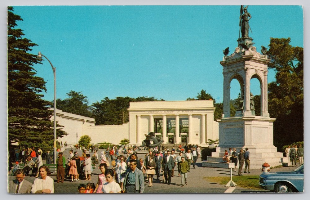 Golden Gate Park San Francisco CA Academy of Sciences Mirro-Krome Postcard-image