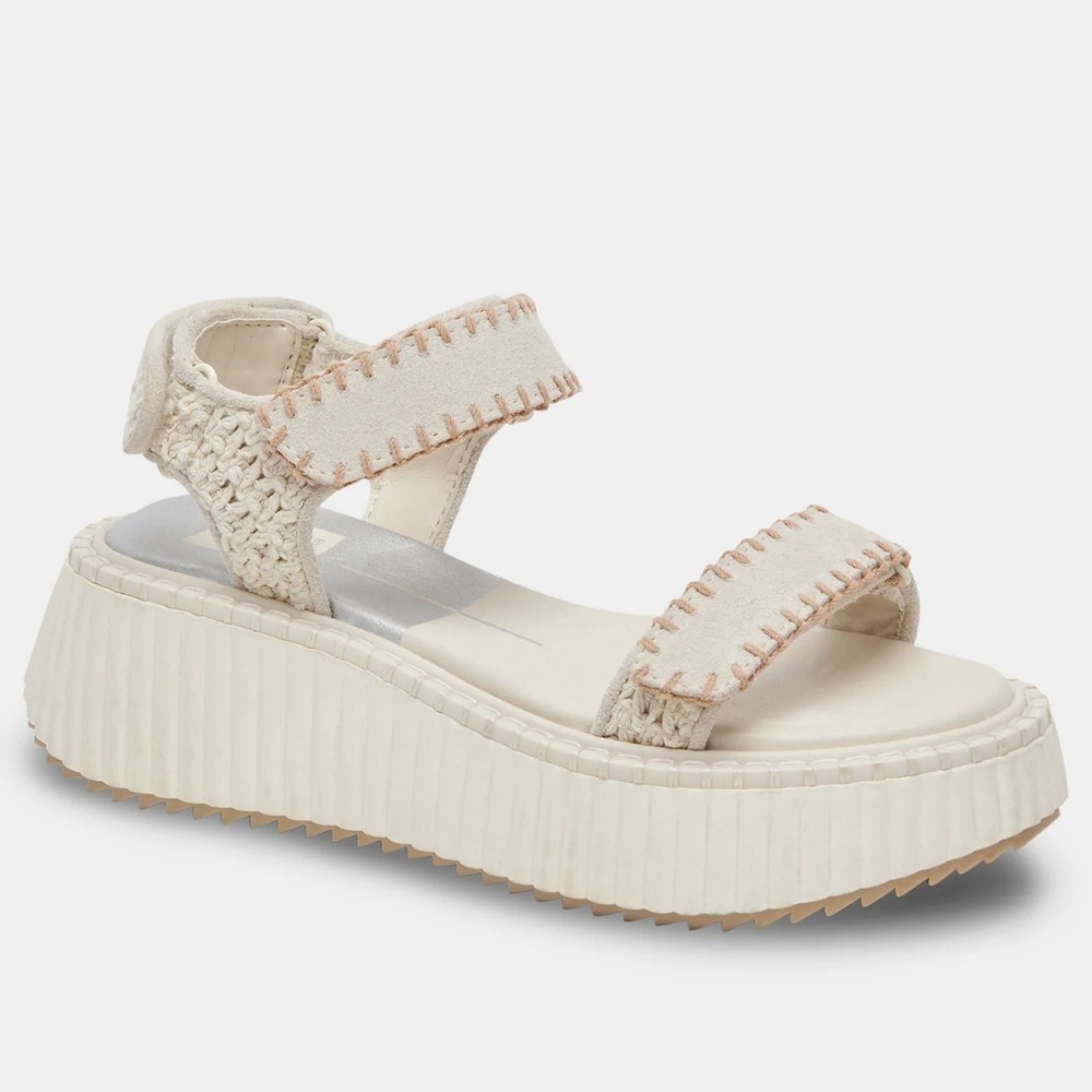 NEW DOLCE VITA IVORY PLATFORM SANDALS 8.5