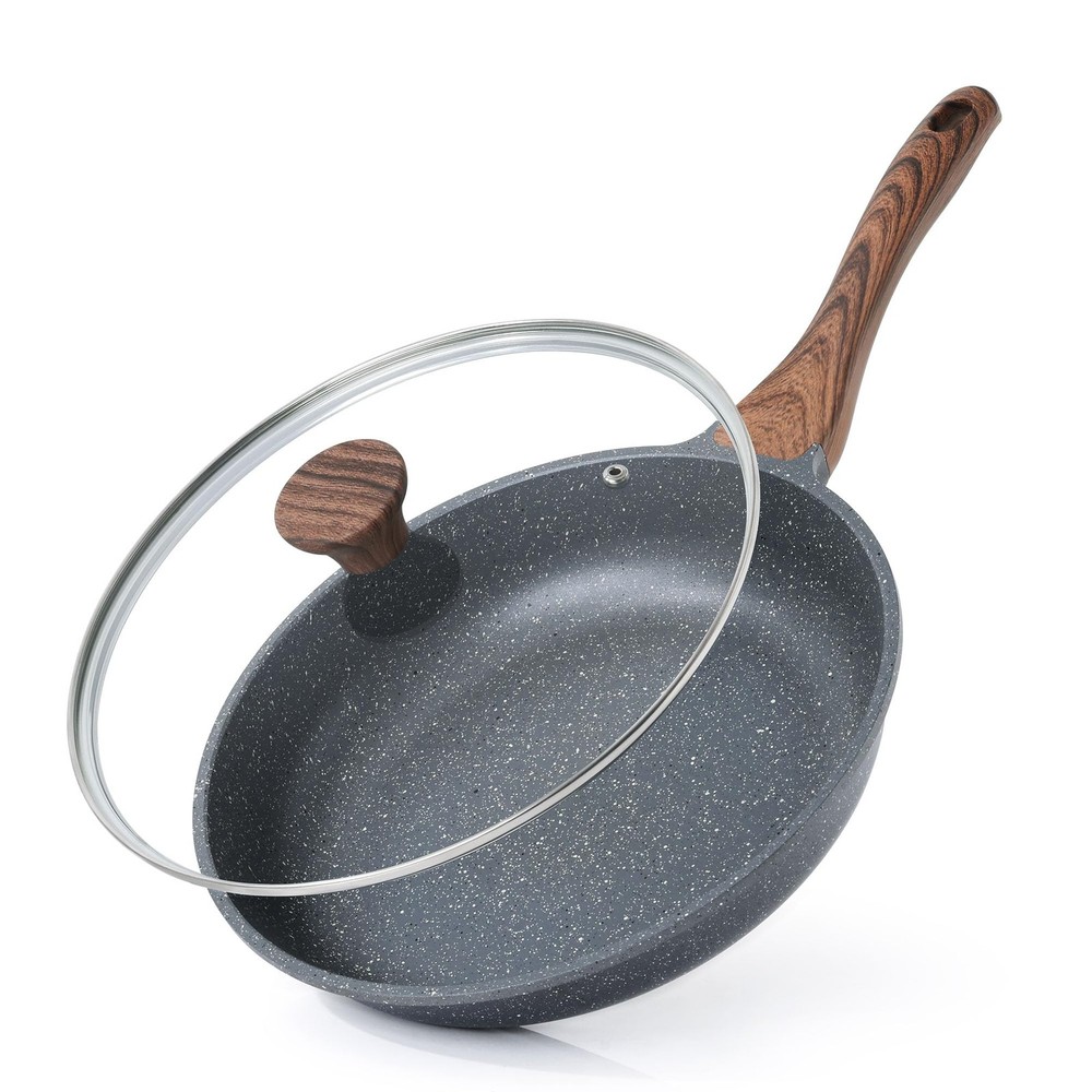 Pan Frying 11 Inch Skillet with Glass Lid Chef s SENSARTE Nonstick Omelet Cover