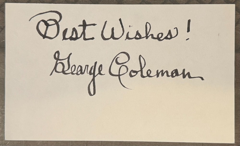George Coleman Signed 3