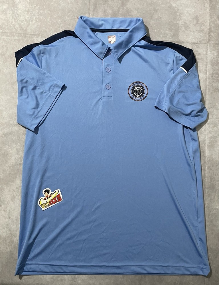 NYCFC New York City FC MLS DriFit Polo Shirt Men’s Size Large