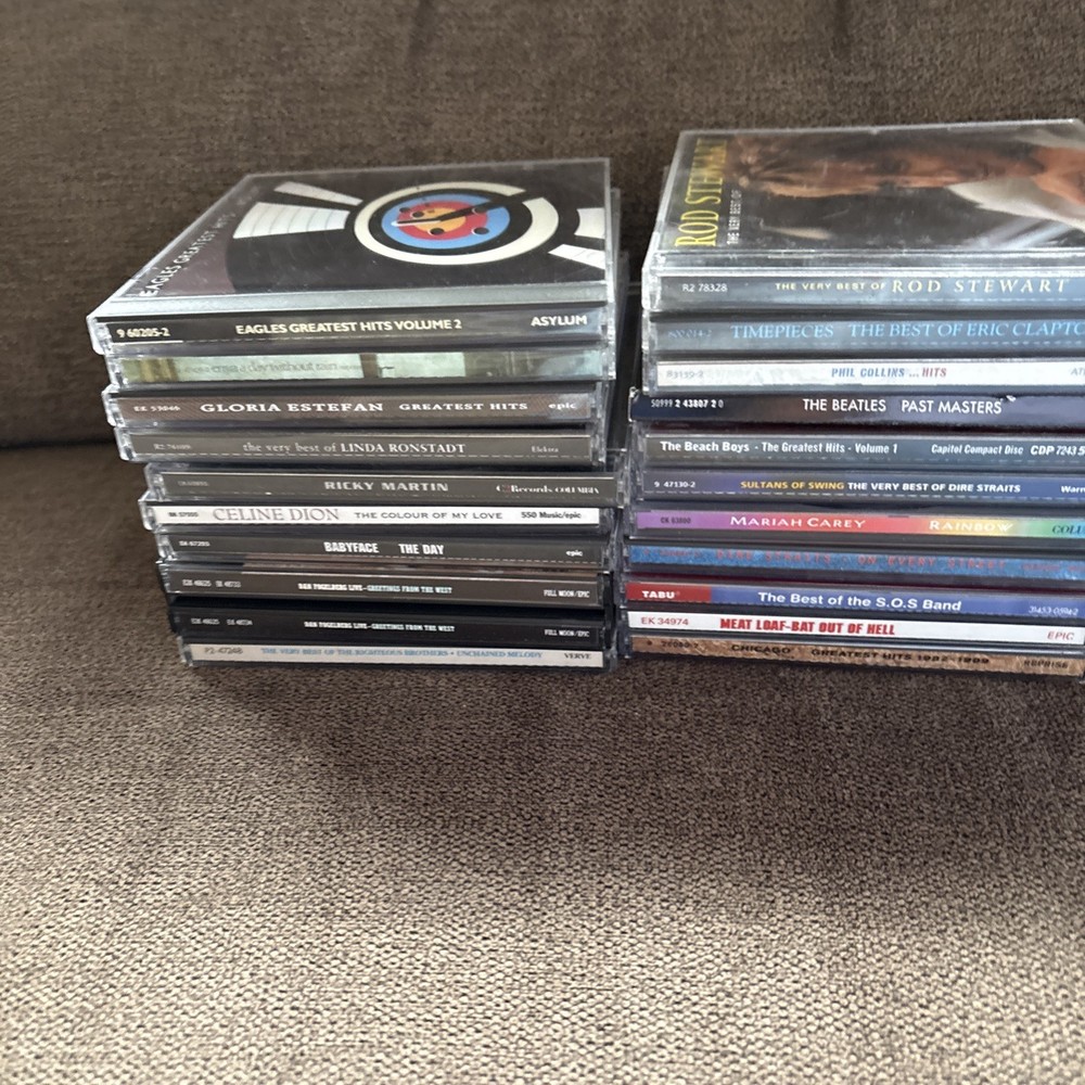 Lot Of 20 Classic Rock CDs, Used Beatles, Meatloaf, Dire Straits,rod Stewart,