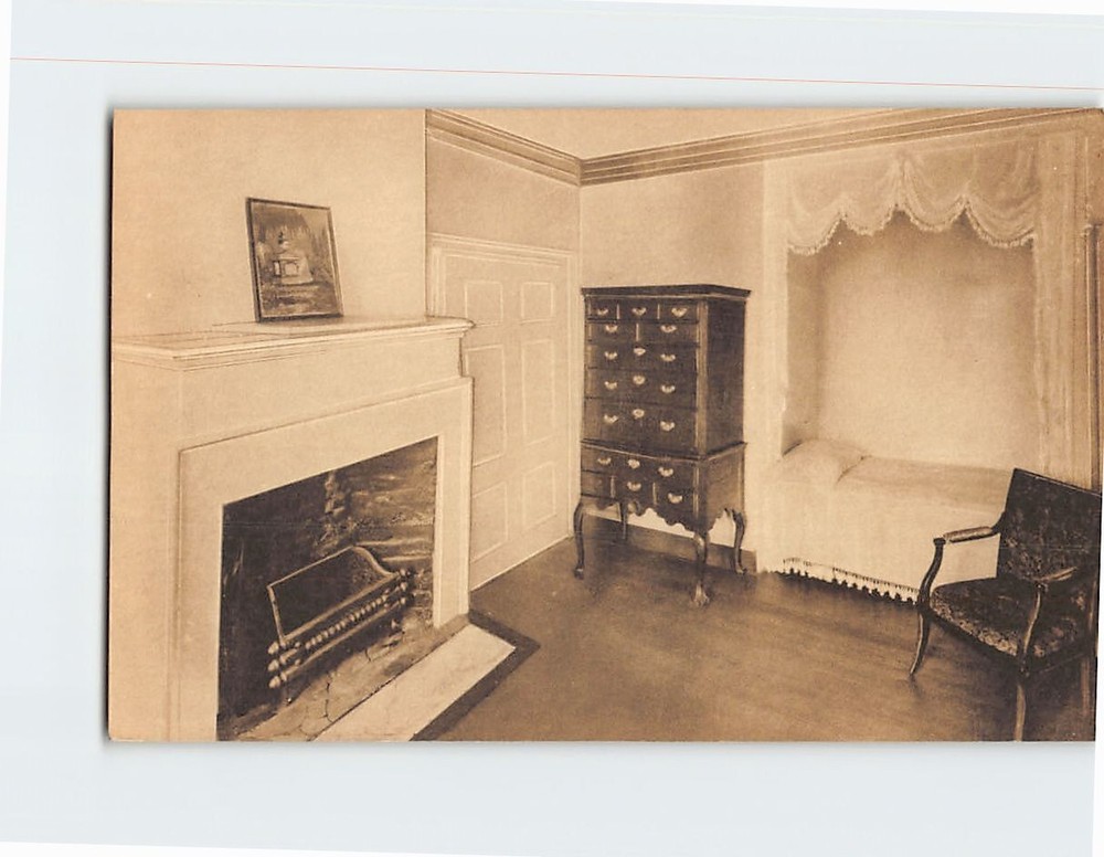 Postcard Bedroom at Monticello Home of Thomas Jefferson Virginia USA