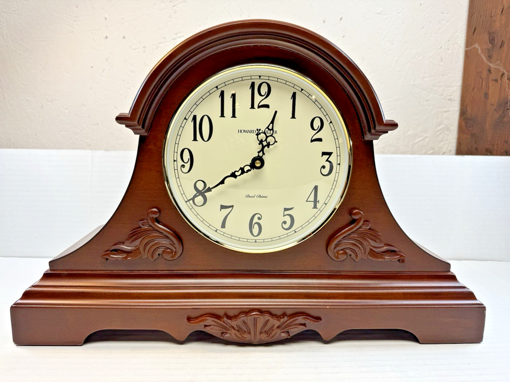 Howard Miller Sheldon Mantel Clock – Americana Cherry with Quartz, Dual-Chime