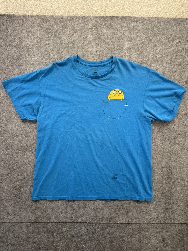 Cartoon Network Adventure Time Jake Pocket T Shirt Size XL