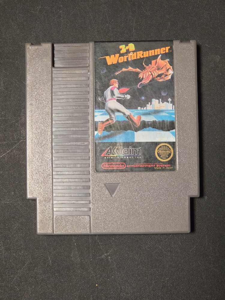 Retro Original Nintendo NES 3-D WorldRunner Authentic Game - Tested and Working