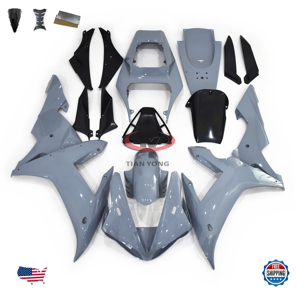 ABS Plastic Fairing Kit For Yamaha YZF1000 R1 2002 2003 Bodywork Set Cement Gray