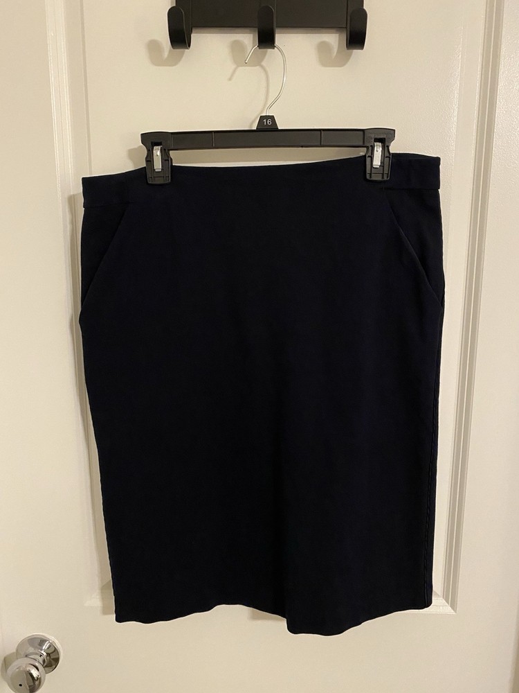 Women's A New Day Navy Blue Straight/Pencil Career Work Skirt Size 14
