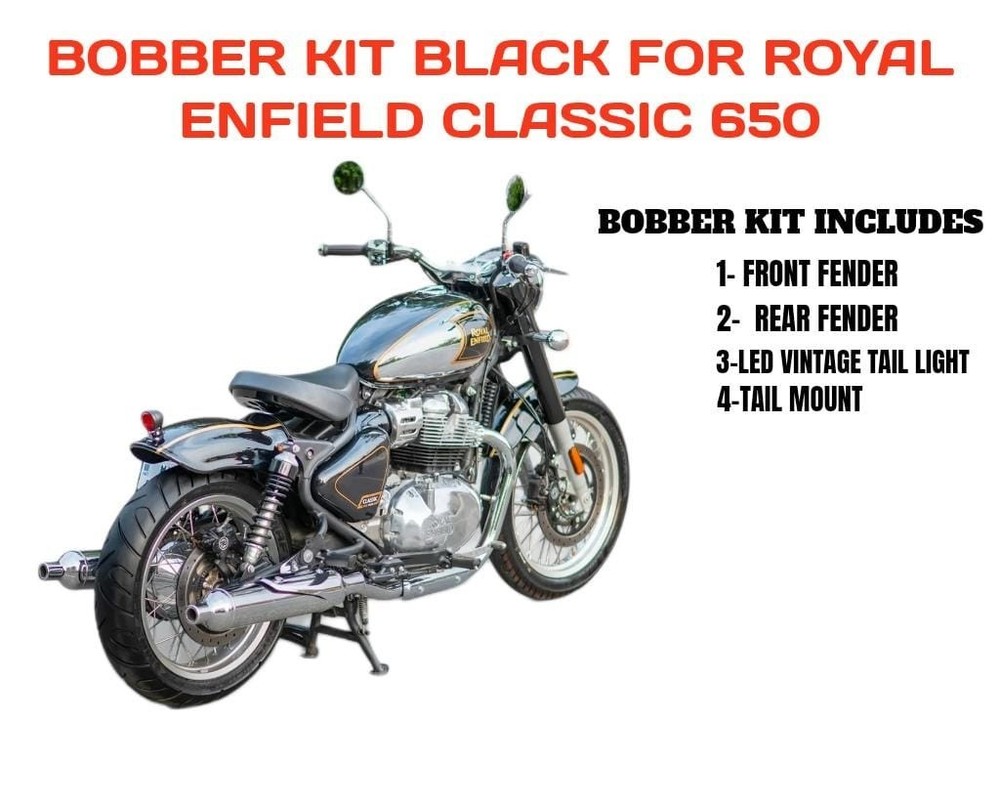 BOBBER KIT BLACK FIT FOR ROYAL ENFIELD CLASSIC 650