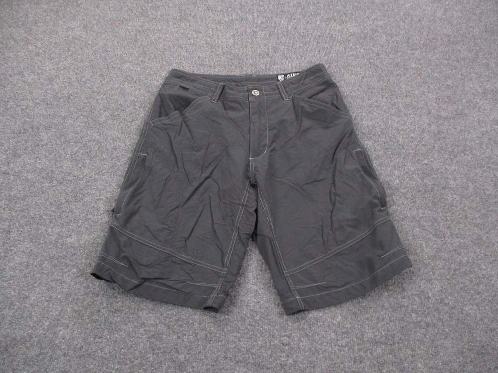 Kuhl Shorts Mens 32 Gray Nylon Cargo Utility Hiking Workwear Outdoor Climbing