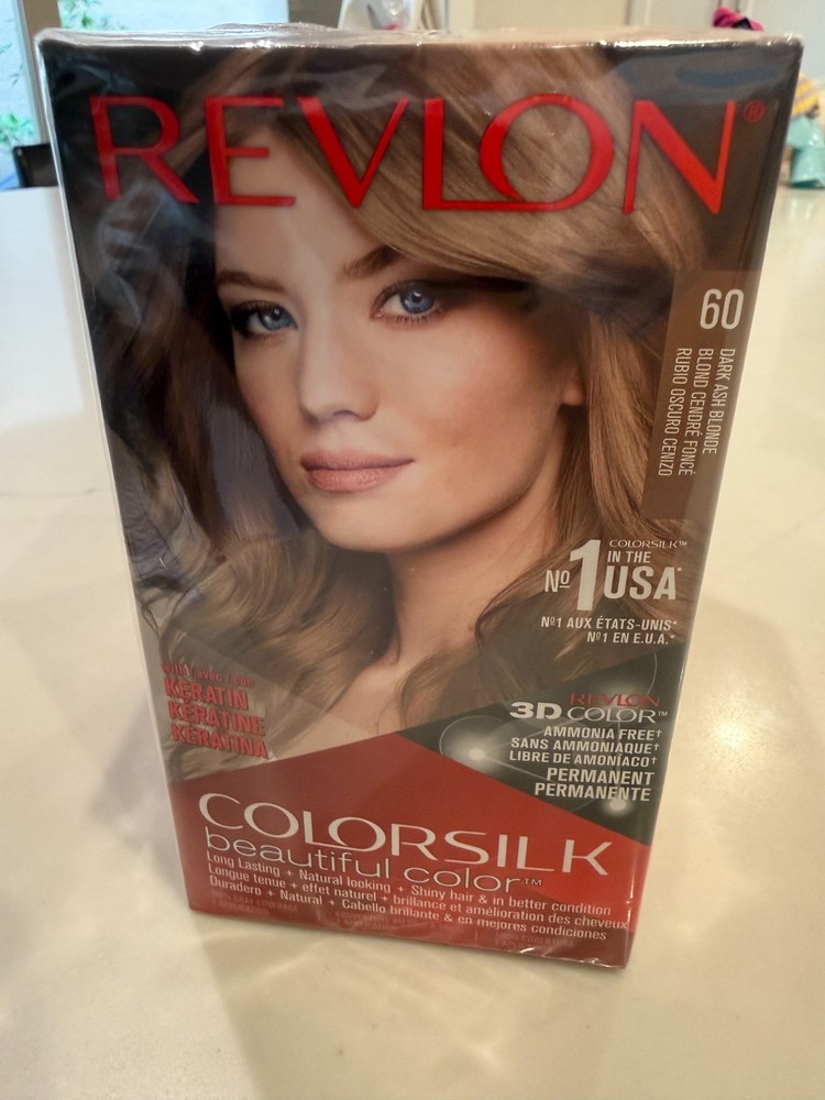Revlon ColorSilk #60 Dark Ash Blonde Hair Color Ammonia-Free 3pack New