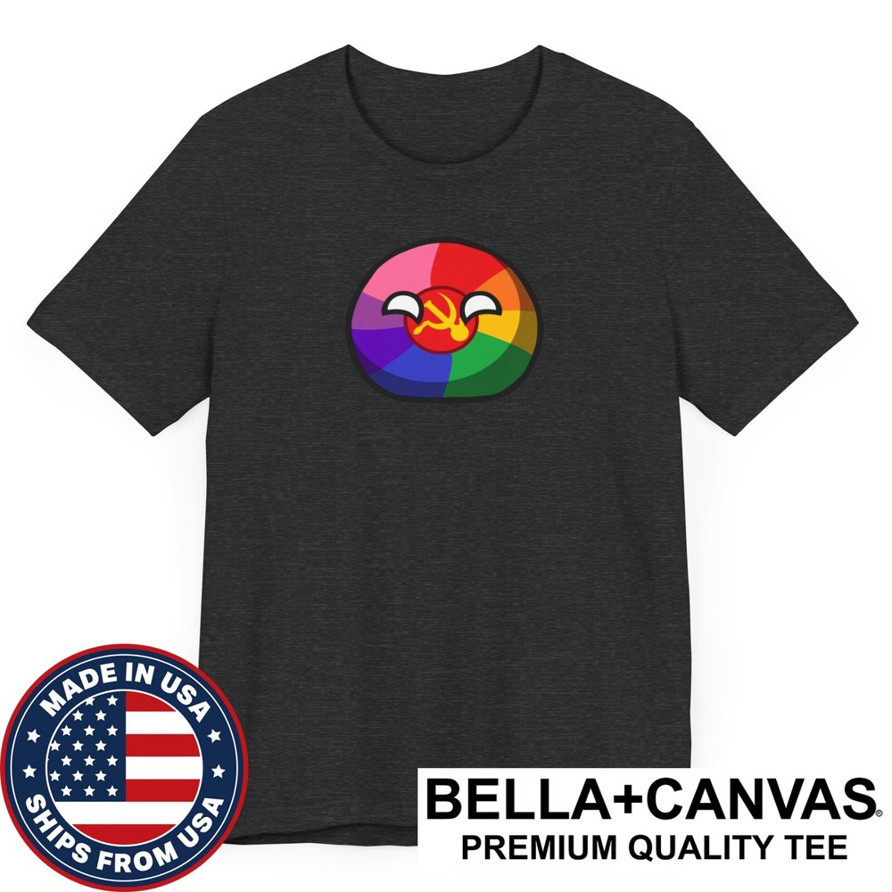 Acid Communism Polcompball Political Compass Ball T-Shirt Hammer / Bong & Sickle-image