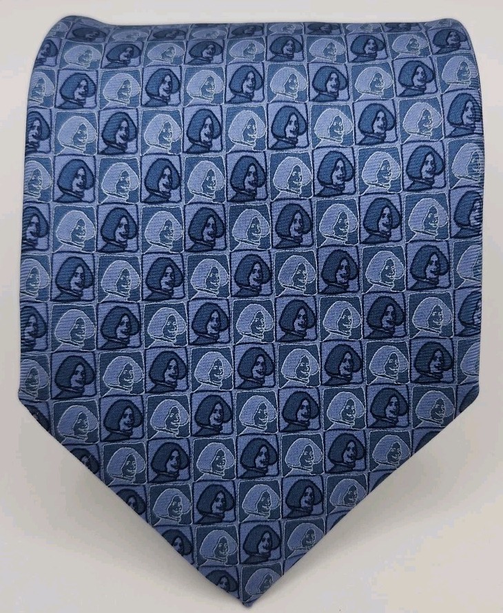 Rare HTF Museo Del Prado Aldeasa 2002 Blue Tie 100% Silk Italy  57 1/2