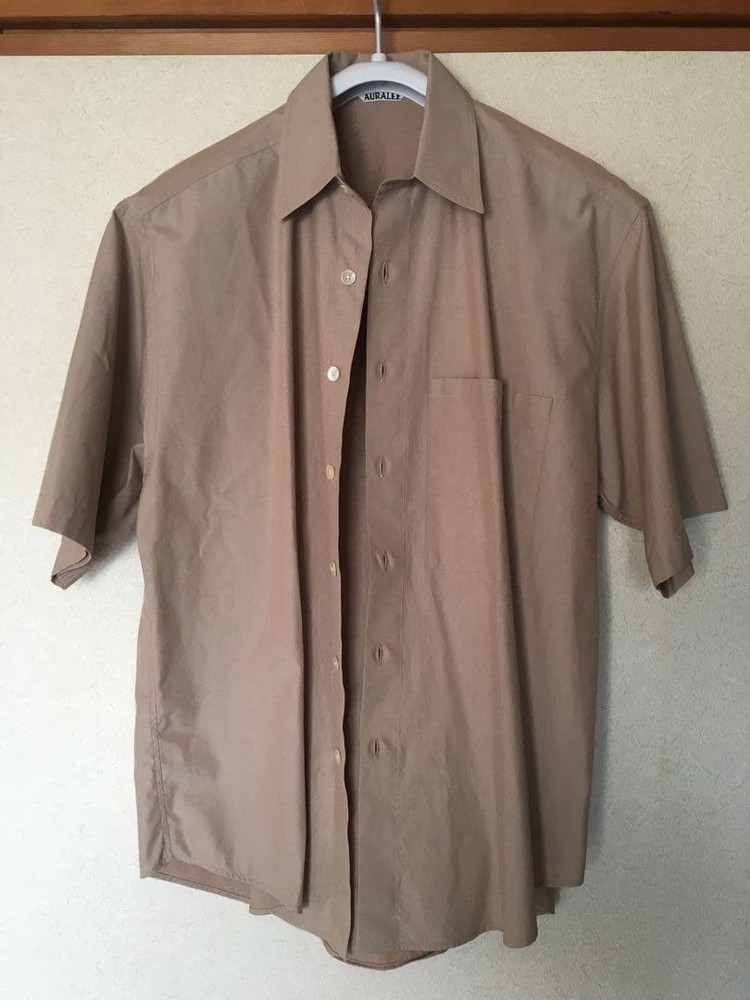 AURALEE WASHED FINX TWILL BIG Half Sleeve Shirt